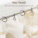 Bathway Shower Curtain Rings, Bathway Shower Curtain Hooks, Black Shower Curtain Rings Rust Proof, Anti-Drop Shower Rings for Curtain, Shower Hooks for Shower Curtain Rod Bathroom Curtain Rings