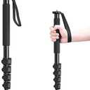 ULANZI TB12 61-Inch Camera Monopod - Portable Tripod & Monopod Photography Stick with 5-Section Height, Aluminum Compact Travel Camera Stick for Canon, Nikon, Sony Mirrorless, DSLR, Easy to Carry