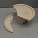 Travertine Tray with Base, 7.3" Round Vanity Decorative Organizer with Base, Countertop Pedestal Tray, Catchall Dish for Jewelry, Perfume, Candles, Vintage Table Organizer