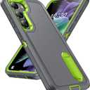 Fucozan for Samsung Galaxy S23 Plus Case with Kickstand Case 3-Layer Military Grade Protective Case Cover Silicone Rugged Shockproof for Galaxy S23 Plus S23+ Phone Case (Gray+Green)