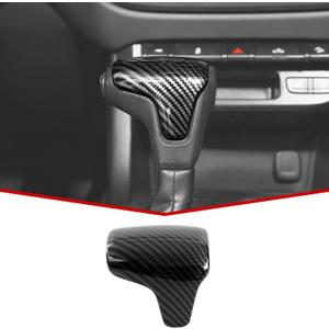 JeCar Gear Shift Knob Trim Cover Interior Accessories Compatible with Chevy Colorado & GMC Canyon 2014-2022, Black with Carbon Fiber Finish