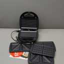 OVENTE 3 in 1 Electric Sandwich Maker, Panini Press Grill and Waffle Iron Set with Removable Non-Stick Plates, Perfect for Cooking Grilled Cheese, Tuna Melts, Burgers, Steaks and Snacks, Black GPI302B