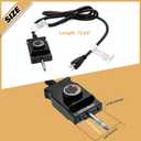 Adjustable Thermostat Controller Probe Cord for Masterbuilt Analog Electric Smokers, Thermostat Control with Power Cord Replacement Parts for Most Electric Smoker and Grills Heating Element