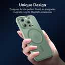 2 x ESR for iPhone 13 Pro Max Case, Compatible with MagSafe, Military-Grade Protection, Resists Yellowing and Scratches, Magnetic Phone Case for iPhone 13 Pro Max, Zero Series, Frosted Green