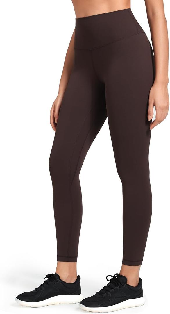 HeyNuts Workout Pro Leggings, High Waisted Compression Gym Tummy Control Athletic Yoga Pants (X-Small, Espresso)