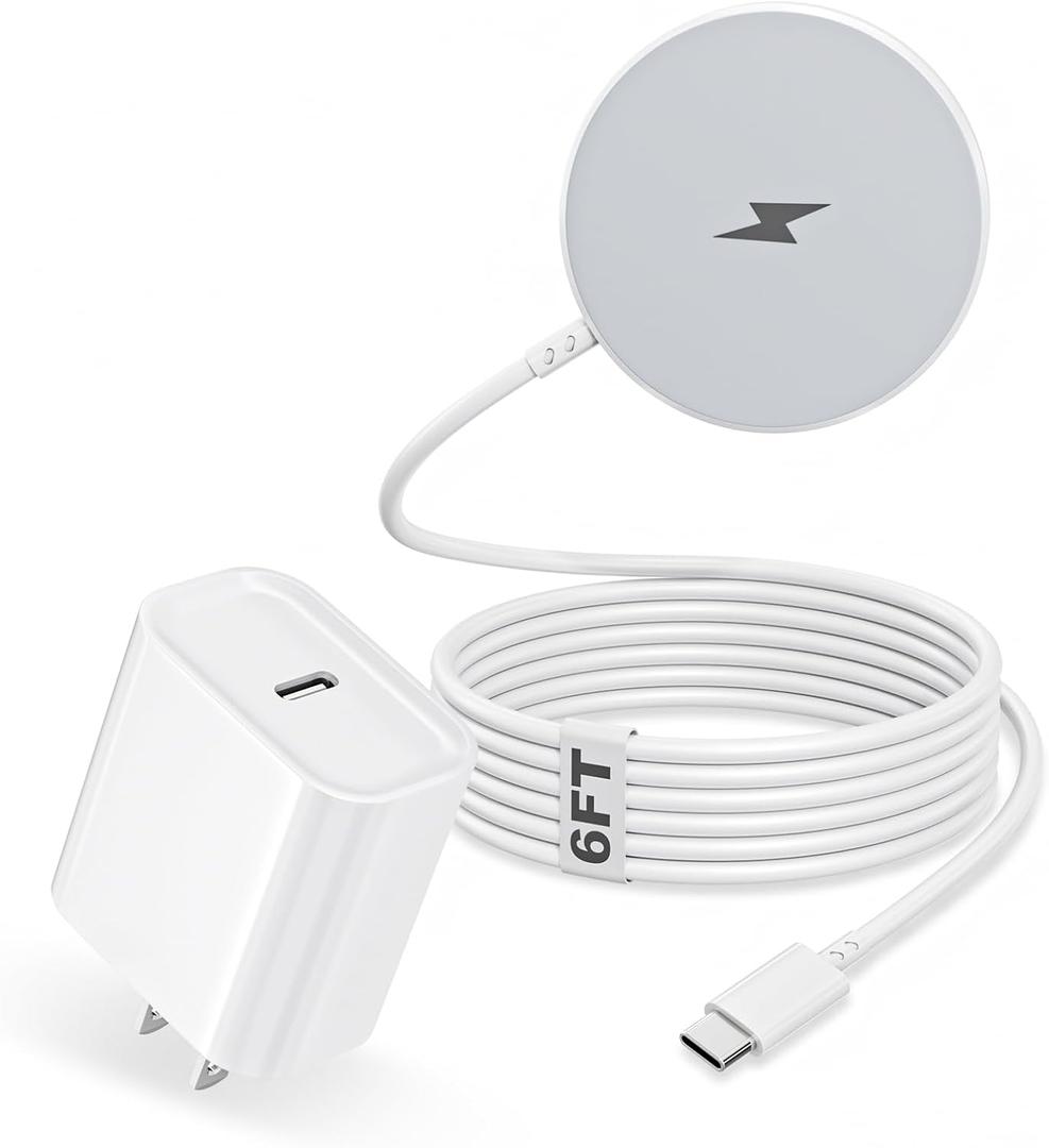 Magnetic iPhone Wireless Charger, 6FT Fast Charging Apple Mag Safe Charger Wireless Charging Pad for iPhone Air/17 Pro Max/16 Pro/16 Plus/15 Pro/14/13/12/11/AirPods 3/Pro 3/2 Phone Mag safe Charge Pad