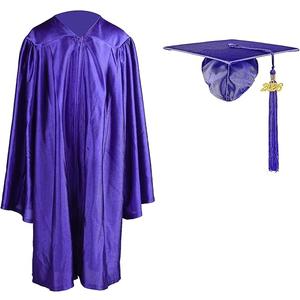 Shiny Kindergarten Graduation Cap and Gown Set 2025, 21, Purple