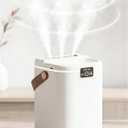 2L Cool Mist Humidifiers for Bedroom, 3 Nozzles Quiet Small Humidifier with 4 Mist Modes, Top Fill Desktop Personal Humidifier with Night Light & Auto-Shutoff, Portable USB Powered for Office, Plants