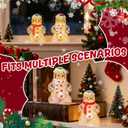 Hiawbon Gingerbread Man Figurines, Set of 2 Plastic Gingerbread Man Ornaments, Resin Gingerbread Decorations, Xmas Tabletop Decor for Christmas Decoration Gifts