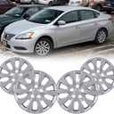 16 inch Hubcaps Fits for 2013-2019 Nissan Sentra & 2011-2025 Nissan Leaf (Set of 4), Wheel Covers for 13-19 Sentra,11-25 Leaf Models Wheel Rim Hubcap Replacement - Silver