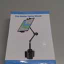 Heavy Duty Metal Cup Holder Tablet Car Mount, One-Touch Adjustment Magic Arm Cup Holder Tablet Mount for Cars, SUVs, Trucks, Compatible with iPad Pro Air Mini, iPhone, Z Fold, 4-13" Devices