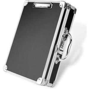 Clipboard with Storage Combination Lock Clipboards Briefcase Heavy Duty Box Aluminum Metal with Handle, Storage Clipboard Maximum Security Large Capacity