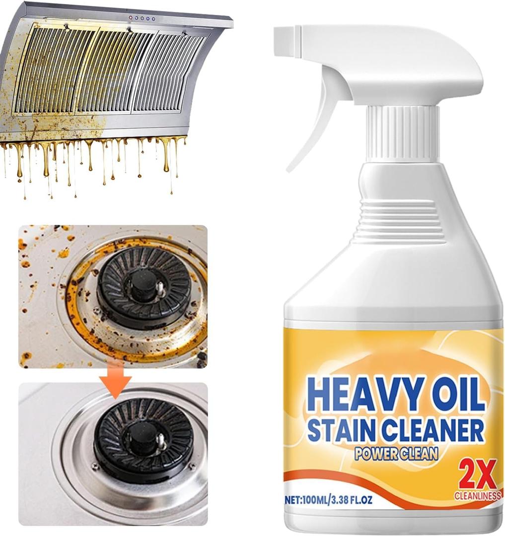 Heavy Oil Stain Cleaner Kitchen, 2025 Upgrade Multipurpose Grease Remover, Durable Stain Cleaning Agent For Kitchen Surfaces, Portable Degreasing Spray With Appliances