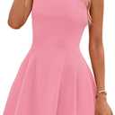 PRETTYGARDEN Cocktail Dresses for Women 2025 Elegant Classy Summer Business Casual Work Graduation A Line Short Dress (Pink) S