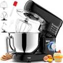 Kitchen Stand Mixer, 6.5Qt Household Stand Mixers, 660W 6+P Speed Tilt-Head Electric Dough Mixer, Food Mixers for Daily Use with Dough Hooks, Whisk, Beater (Black)