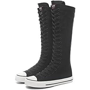 Women's Tall Canvas Lace up Knee High Sneakers. Size 7,8