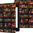 Dikoer Case for 6" Kindle 11th Generation 2024/2022 Model No: C2V2L3, PU Leather Multiple Viewing Angles & Kickstand Back Case Drop Protection Smart Cover with Auto Sleep/Wake, Library