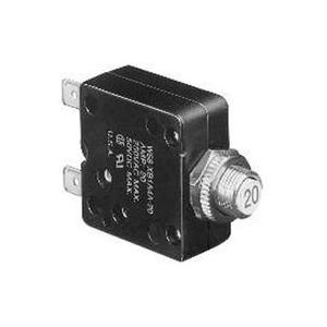 TE Connectivity W58-XC4C12A-20 Circuit Breaker; Therm; Push; Cur-Rtg 20A; Panel; 1 Pole; Vol-Rtg 250/50VAC/VDC by TE CONNECTIVITY / POTTER & BRUMFIELD