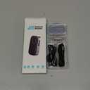 COMSOON Bluetooth Receiver for Car, Noise Cancelling 3.5mm AUX Bluetooth Car Adapter, Wireless Audio Receiver for Home Stereo/Wired Headphones, Hands-Free Call, 16H Battery Life - Black+Silver