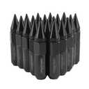 JDMSPEED New Black 20PCS M12X1.5 Cap Spiked Extended Tuner 60mm Aluminum Wheels Rims Lug Nuts