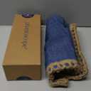 Phantoscope Farmhouse Solid Throw Decorative Pillow Cover Burlap Linen Trimmed Tailored Edges Outdoor Pillow Navy Blue 20 x 20 inches, 50 x 50 cm, Pack of 1