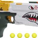 NERF Rival Kronos XVIII-500 Blaster, Breech-Load, 5 Nerf Rival Rounds, Spring Action, 90 FPS Velocity, White Color Design, Ages 14+