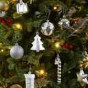 Sattiyrch 76ct Christmas Tree Ornaments Set,Silver Shatterproof Christmas Balls Decorations,Xmas Decorative Hanging Ornaments(Silver)