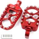 MDPROMCP CNC Motorcycle Wide Foot Pegs Aluminum 360 Roating Adjustable Suitable Compaitble with Dyna Fatboy Iron 883 Sportster 883(Red)