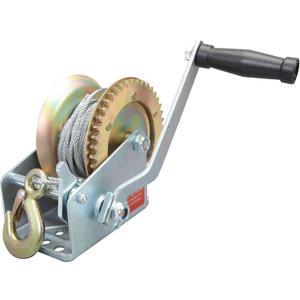 Big RED Heavy-Duty Hand Crank Boat Winch | 600lbs Capacity & 26.3ft Zinc-Plated Cable