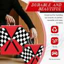 2 x Kuabiz 25 Set Race Car Gift Bags Race Car Party Favors Bag with Handles Checkered Racing Flag Stickers Racing Treat Goodie Candy Bags for Birthday Party Supplies