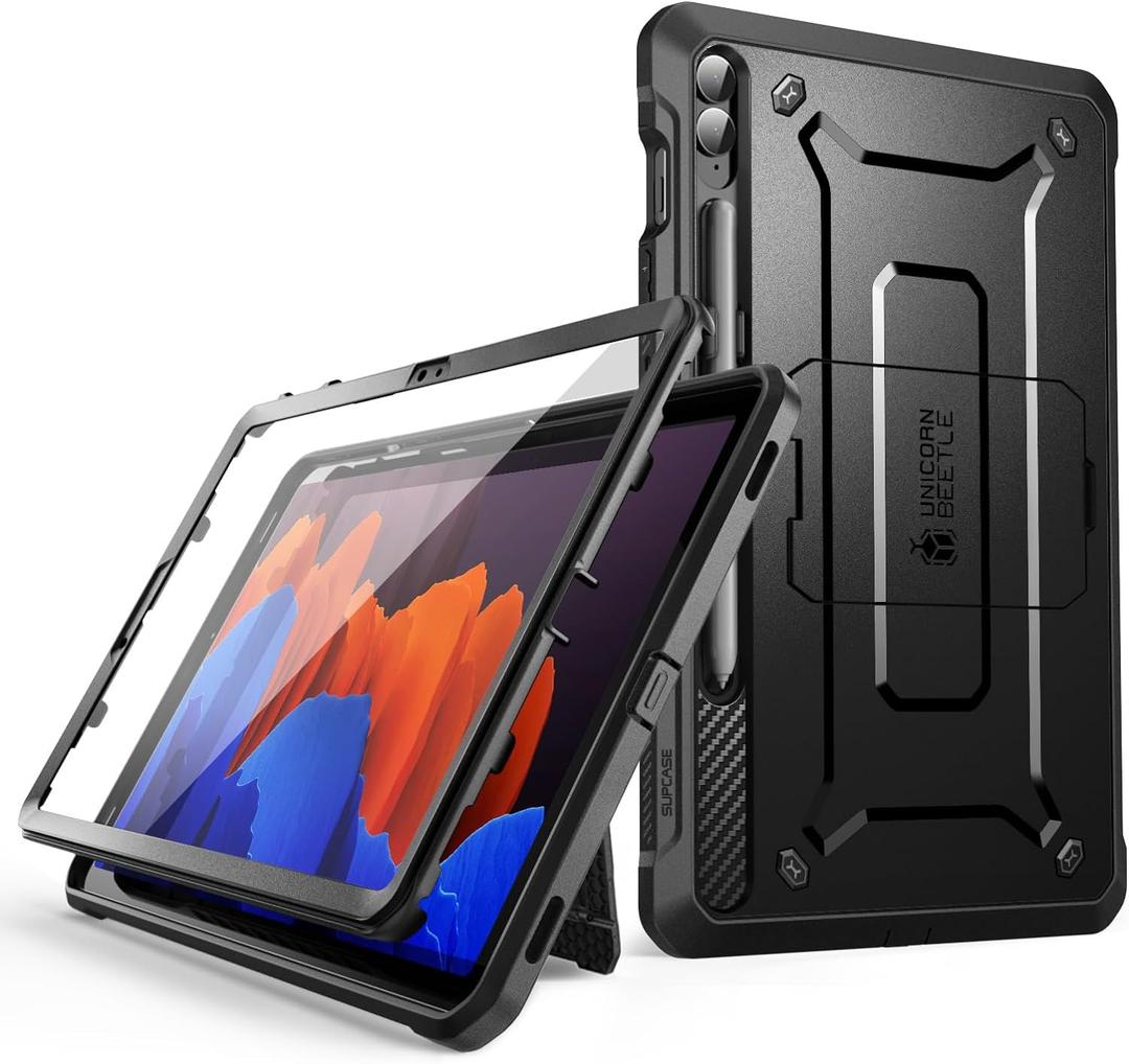 SUPCASE Unicorn Beetle Pro Case for Samsung Galaxy Tab S9 FE Plus 12.4 Inch (2023), with Built-in Screen Protector & Kickstand & S Pen Holder Full-Body Rugged Protective Case (Black)