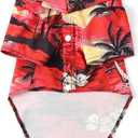 Dog Shirts Hawaii Dog Clothes for Small Medium Large Dogs Owner and Pet Shirts are Sold Separately (3XL-(45.1-65lb)-Chest~34.6" for Pets)