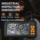 49.2 Feet Inspection Endoscope Camera with Light, 1080P HD Borescope Camera with Light, 4.3" IPS Screen, IP67 Waterproof Sewer Borescope, 49.2Ft Semi-Rigid Cord Drain Pipe Endoscope Cool Gadgets Tool