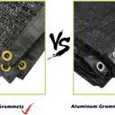 POYEE 40% 6.5ftx6.5ft Shade Cloth Garden Mesh Sun Shade Netting Sunblock Fabric with Grommets for Plants Heat Protection Patio Outdoor Greenhouse Pergola Vegetable Chicken Coop