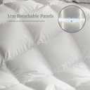 Hotel Grand White Goose Down Fiber Comforter King Size - All Season Hotel Collection Duvet Insert King Medium Warmth Comforter with 1cm Breathable Panel, 106" x 90"