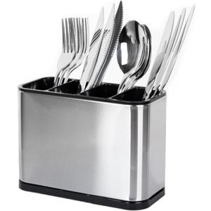 Silverware Caddy Cutlery Organizer for Countertop Silverware Holder for Fork Knife Spoon Flatware Organizer 4 Compartments Cutlery Holder