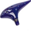 Ocean Notes 12 Hole Sweet Potato Ocarina Graceful Shape Pottery Ocarina in Alto C (Royal Blue)