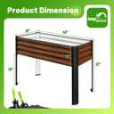 SnugNiture Raised Garden Bed with Legs, 2PCS 481832in Outdoor Metal Elevated Raised Planter Box for Backyard, Patio, Balcony