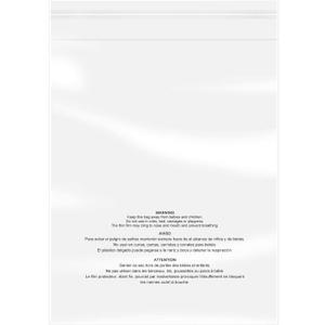 iMailer - 200 Count - 18" x 24" Clear Plastic Poly Bags with Suffocation Warning Self Seal 1.6 Mil for Clothing, T-Shirts, Pants-Resealable Adhesive, Not Strong