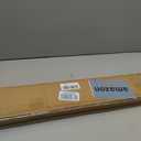 AURILOFT No Drill L-Shaped Vinyl Cordless Mini Blinds,White,30.5" Wx 64" H