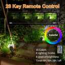 RGB Christmas Outdoor Spot Lights with Timer(4/6/8H), 12V 5W Metal case Color Changing Spot Light Outdoor Garden Yard Lawn Landscape SpotLights IP65 Waterproof, 1 Lights