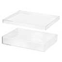 PATIKIL Acrylic Box with Lid 10.24" x 7.09" x 2.36", Clear Acrylic Display Boxes Plastic Square Cube Containers Storage Organizer for Candy Tiny Jewelry Artwork Display