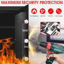 3.4 CUFT Large Home Safes Water and Fireproof, Fire Proof Safes with Spare Key and Electronic Keypad, Floor Safe with Removable Shelf, Safes for Home Use Fire and Water Proof