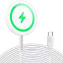 ESR for MagSafe Charger 15W Wireless Charger for iPhone 17/16/15/14/13/12 Apple Magnetic Charging Pad for AirPods 4/3/Pro/Pro 2 Galaxy S25 Series with Dual USB C Ports White (Silver)