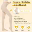 Medical Compression Pantyhose for Women Men, 20-30 mmHg Graduated Compression Tights, Closed Toe Compression Stockings, Support Hose, High Waist Compression Leggings for Varicose Veins, Edema,  Large, Beige