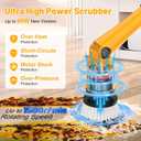 1500 RPM Electric Spin Scrubber for DeWalt 20V Battery, Power Shower Scrubber for Bathroom/Floor/Bathtub/Toilet/Tile,Electric Cleaning Brush with Long Handle & 8 Replaceable Brush (Yellow)