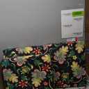 Outdoor Chair Cushions Set of 6, 18.5 x 16 Inch Patio Chair Cushions for Outdoor Furniture, Water Resistant, Non-Slip Ties (Black Floral)