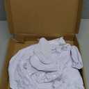 Sratte 20 Pcs Inflatable Beach Balls Bulk, Multiple Sizes Summer Swimming Pool Balls for Adults Hawaii Luau Party Supplies(White,Classic)