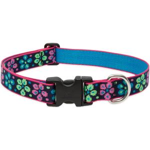 LupinePet Originals 1" Flower Power 16-28" Adjustable Collar for Large Dogs