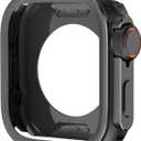 Metal Bumper Case For Apple Watch S10 46mm Protector Frame Cover For iWatch Series 10 9 8 7 6 5 SE Change To Ultra 2 49mm Titanium Watch Cases (Black)